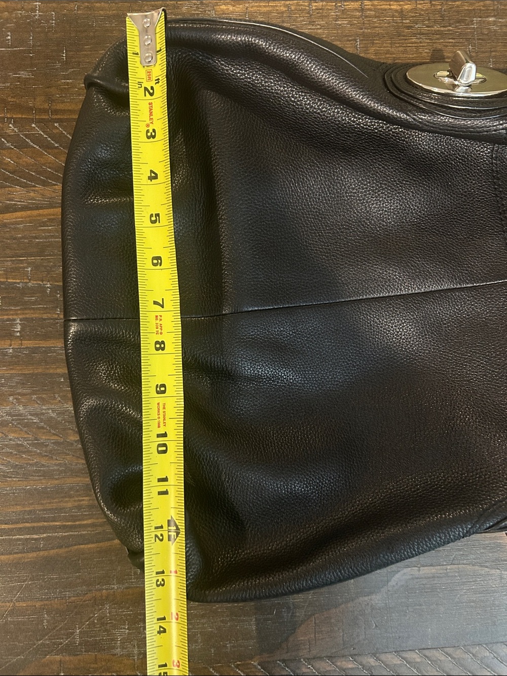Coach Black Leather Shoulder Bag with Silver Hardware - Picture 5 of 5